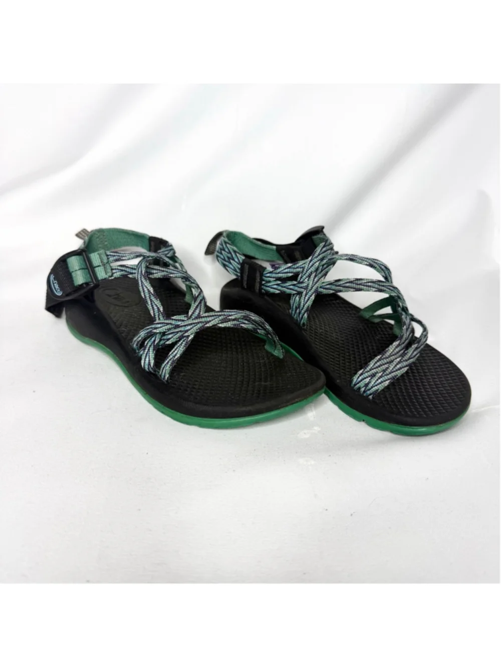 Kids Chaco Sandals Black Green Size 2